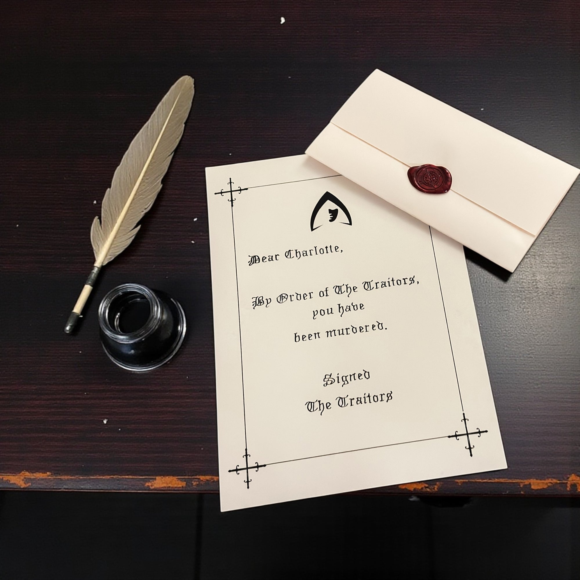 Handwritten Traitor Letter - By Order of the Traitors