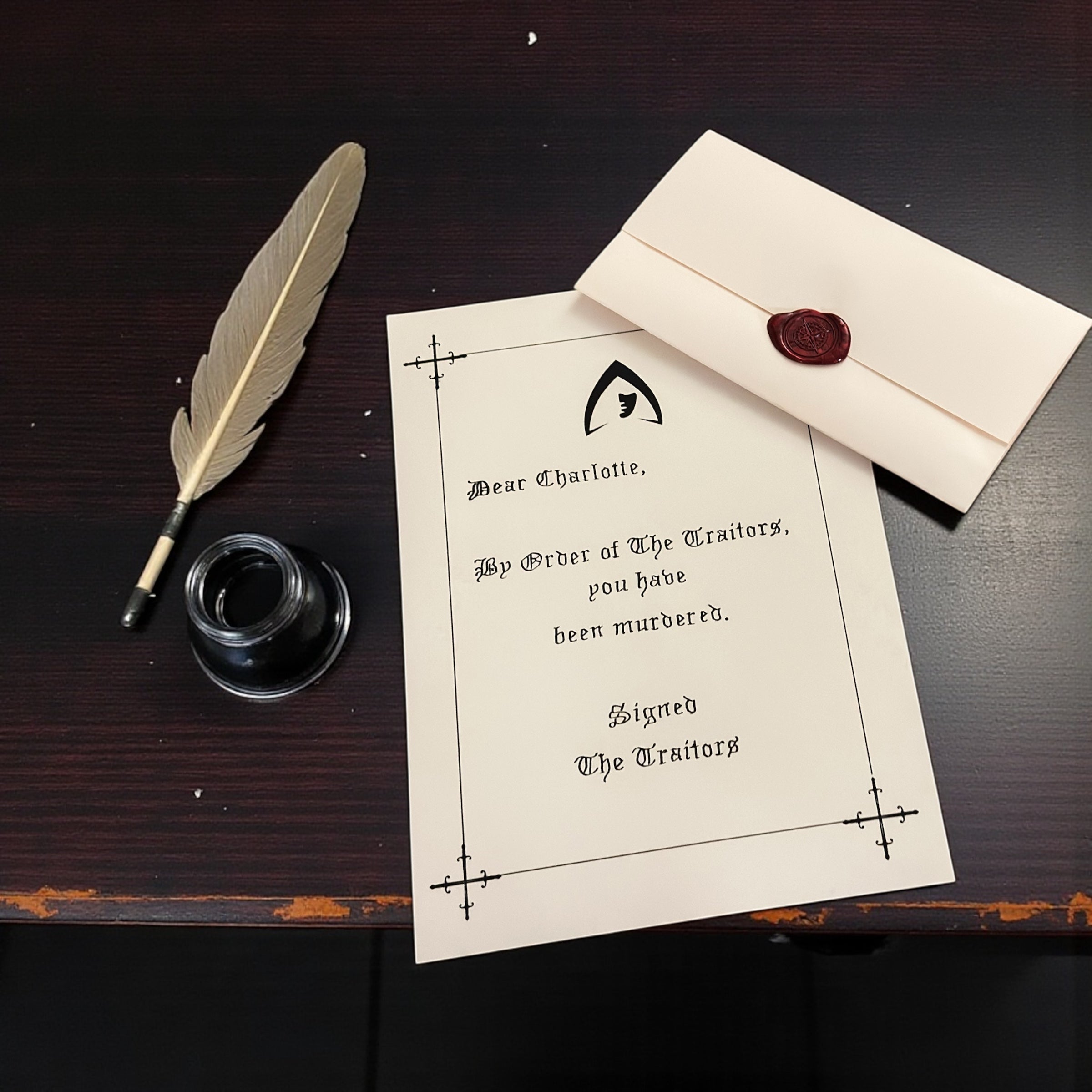Handwritten Traitor Letter - By Order of the Traitors