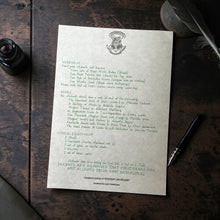 Handwritten Harry Potter Acceptance Letter