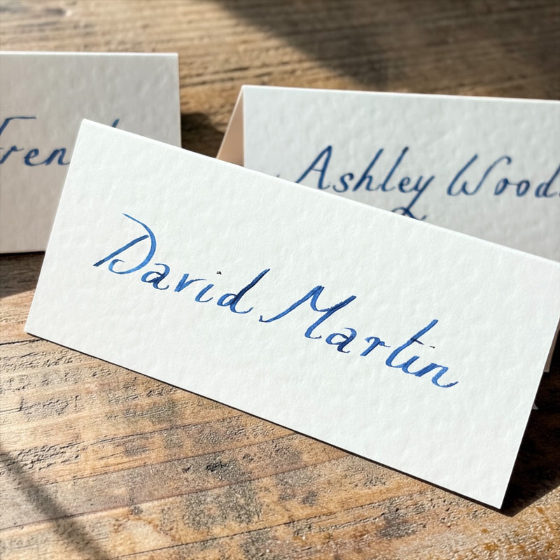 Handwritten Place Cards White